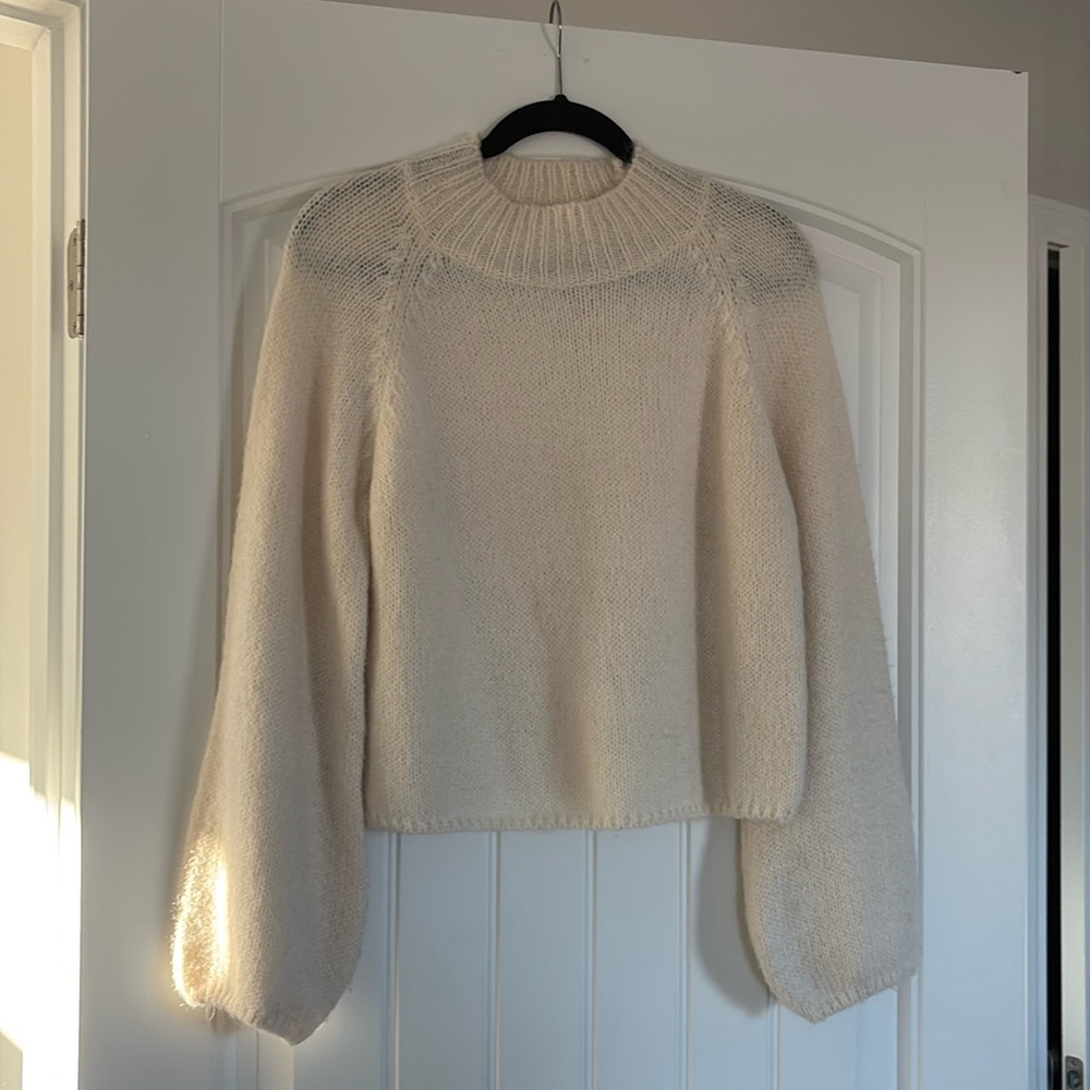grade & gather white sweater